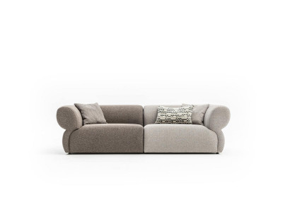 Sofa Luxus 3 Sitzer Grau Polstersofa Wohnzimmer Dreisitzer Couchen 250cm